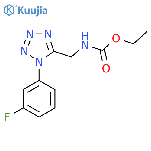 ethyl N-{1-(3-fluorophenyl)-1H-1,2,3,4-tetrazol-5-ylmethyl}carbamate structure