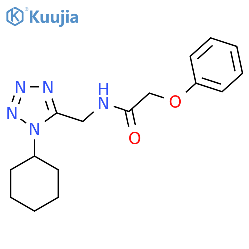 N-(1-cyclohexyl-1H-1,2,3,4-tetrazol-5-yl)methyl-2-phenoxyacetamide structure