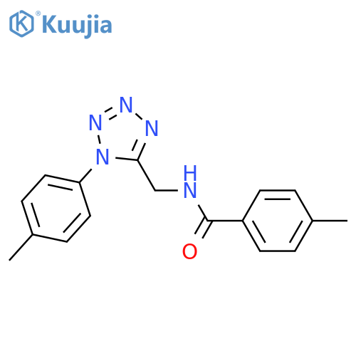 4-methyl-N-{1-(4-methylphenyl)-1H-1,2,3,4-tetrazol-5-ylmethyl}benzamide structure