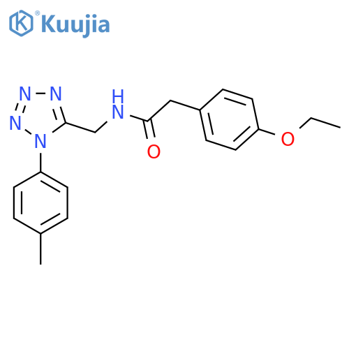 2-(4-ethoxyphenyl)-N-{1-(4-methylphenyl)-1H-1,2,3,4-tetrazol-5-ylmethyl}acetamide structure