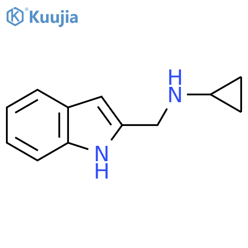 N-(1H-indol-2-yl)methylcyclopropanamine structure