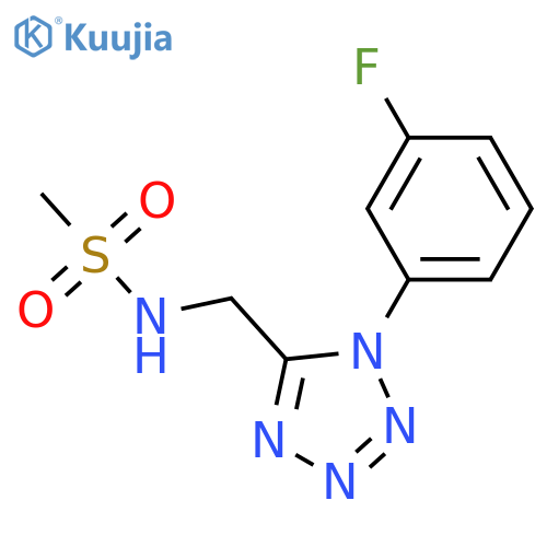 N-{1-(3-fluorophenyl)-1H-1,2,3,4-tetrazol-5-ylmethyl}methanesulfonamide structure