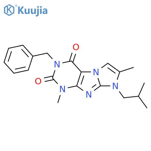3-benzyl-1,7-dimethyl-8-(2-methylpropyl)-1H,2H,3H,4H,8H-imidazo1,2-gpurine-2,4-dione structure