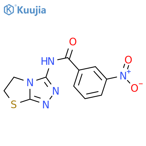 3-nitro-N-{5H,6H-1,2,4triazolo3,4-b1,3thiazol-3-yl}benzamide structure