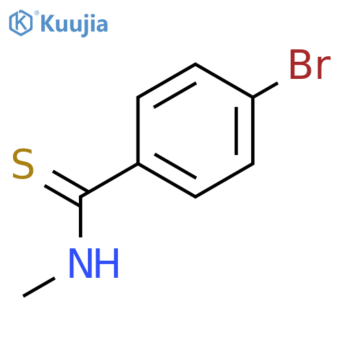 Benzenecarbothioamide, 4-bromo-N-methyl- structure