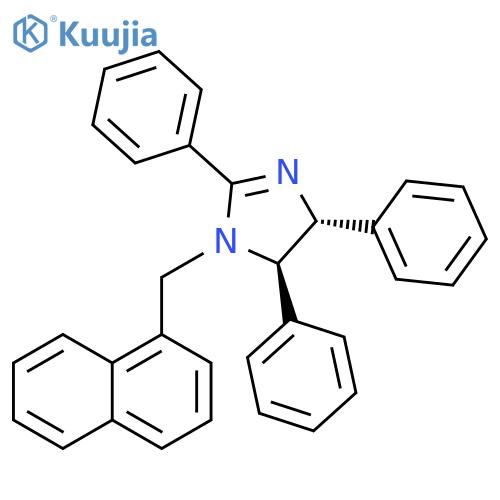 1H-Imidazole, 4,5-dihydro-1-(1-naphthalenylmethyl)-2,4,5-triphenyl-, (4R,5R)- structure