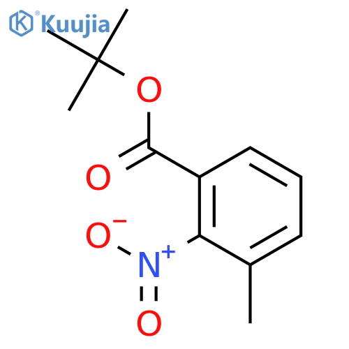 Benzoic acid, 3-methyl-2-nitro-, 1,1-dimethylethyl ester structure