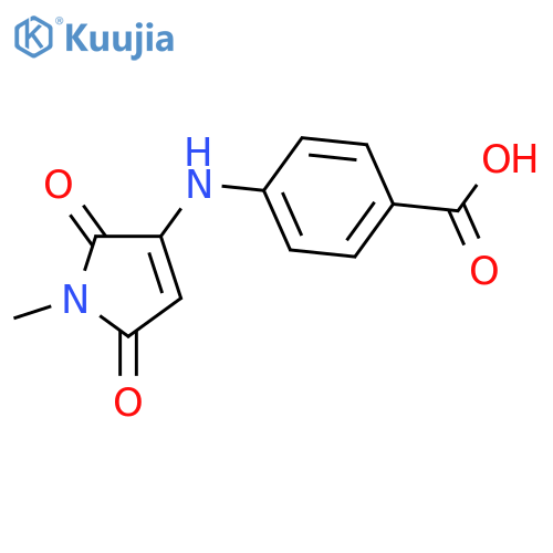 4-(1-methyl-2,5-dioxo-2,5-dihydro-1H-pyrrol-3-yl)aminobenzoic acid structure