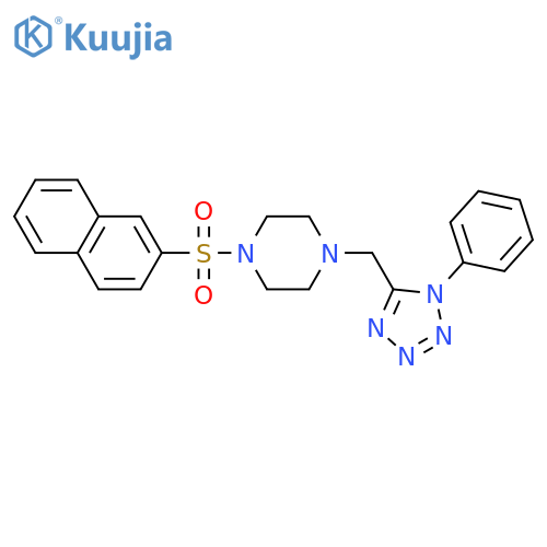 1-(naphthalene-2-sulfonyl)-4-(1-phenyl-1H-1,2,3,4-tetrazol-5-yl)methylpiperazine structure
