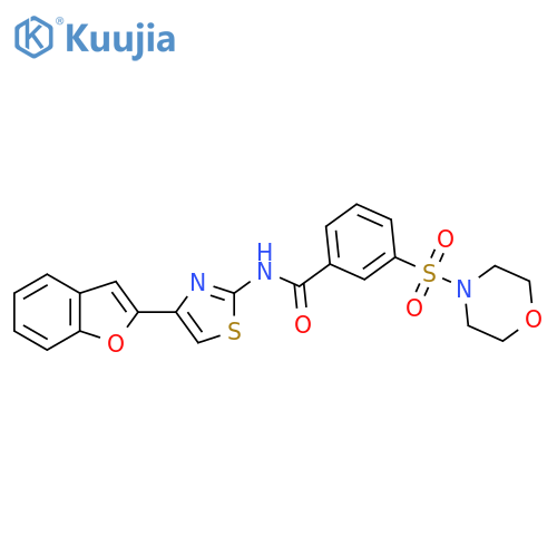 N-4-(1-benzofuran-2-yl)-1,3-thiazol-2-yl-3-(morpholine-4-sulfonyl)benzamide structure