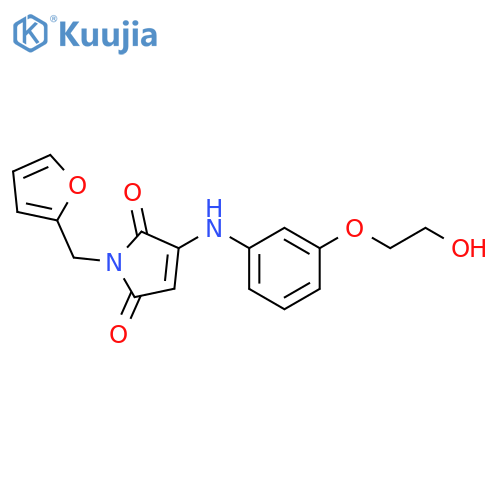 1-(furan-2-yl)methyl-3-{3-(2-hydroxyethoxy)phenylamino}-2,5-dihydro-1H-pyrrole-2,5-dione structure