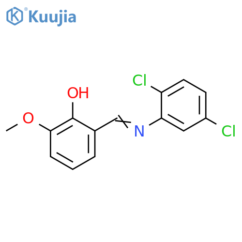 2-((E)-[(2,5-Dichlorophenyl)imino]methyl)-6-methoxyphenol structure