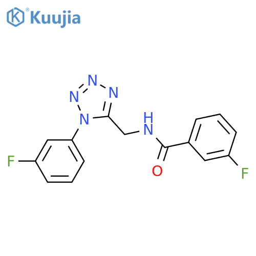 3-fluoro-N-{1-(3-fluorophenyl)-1H-1,2,3,4-tetrazol-5-ylmethyl}benzamide structure