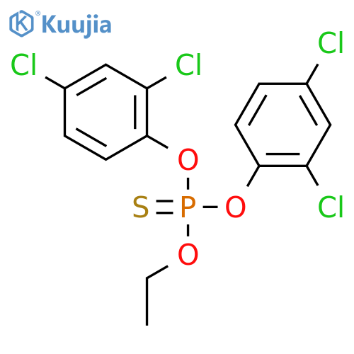Phosphorothioic acid, O,O-bis(2,4-dichlorophenyl) O-ethyl ester structure