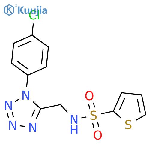 N-{1-(4-chlorophenyl)-1H-1,2,3,4-tetrazol-5-ylmethyl}thiophene-2-sulfonamide structure