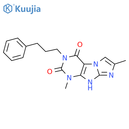 1,7-dimethyl-3-(3-phenylpropyl)-1H,2H,3H,4H,8H-imidazo1,2-gpurine-2,4-dione structure