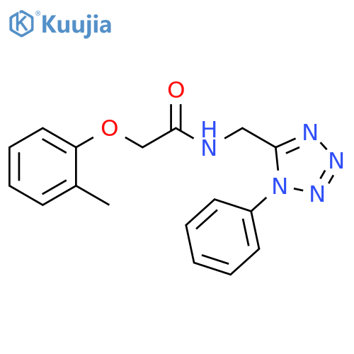 2-(2-methylphenoxy)-N-(1-phenyl-1H-1,2,3,4-tetrazol-5-yl)methylacetamide structure