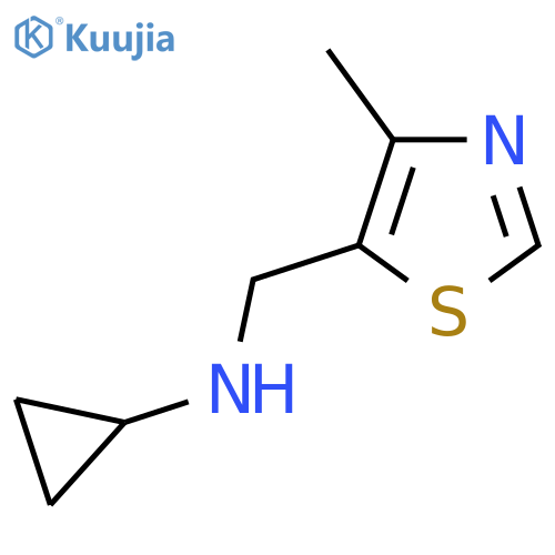 N-(4-methyl-1,3-thiazol-5-yl)methylcyclopropanamine structure