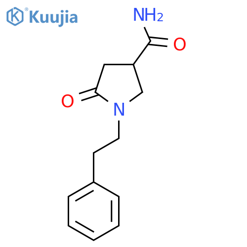 5-Oxo-1-(2-phenylethyl)pyrrolidine-3-carboxamide structure
