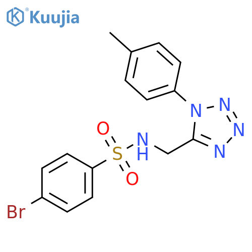 4-bromo-N-{1-(4-methylphenyl)-1H-1,2,3,4-tetrazol-5-ylmethyl}benzene-1-sulfonamide structure