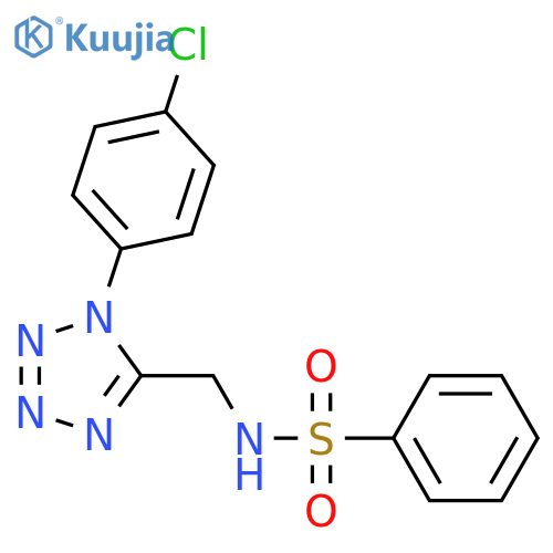 N-{1-(4-chlorophenyl)-1H-1,2,3,4-tetrazol-5-ylmethyl}benzenesulfonamide structure