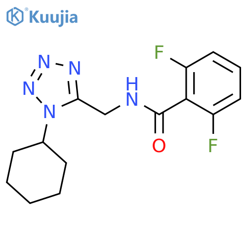 N-(1-cyclohexyl-1H-1,2,3,4-tetrazol-5-yl)methyl-2,6-difluorobenzamide structure