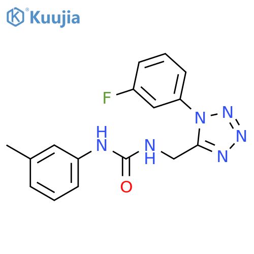 3-{1-(3-fluorophenyl)-1H-1,2,3,4-tetrazol-5-ylmethyl}-1-(3-methylphenyl)urea structure