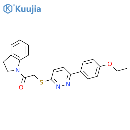 1-(2,3-dihydro-1H-indol-1-yl)-2-{6-(4-ethoxyphenyl)pyridazin-3-ylsulfanyl}ethan-1-one structure