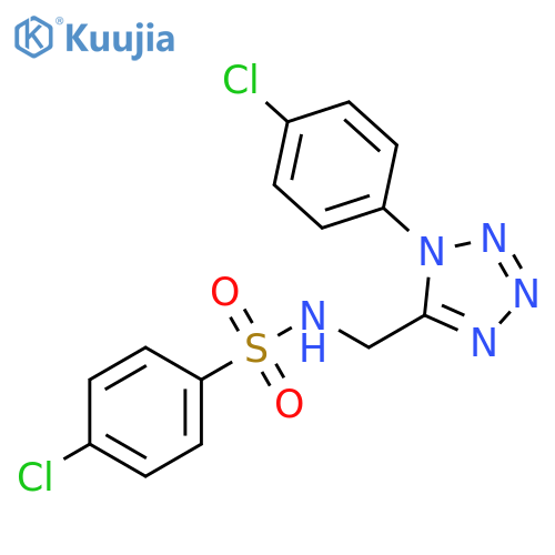 4-chloro-N-{1-(4-chlorophenyl)-1H-1,2,3,4-tetrazol-5-ylmethyl}benzene-1-sulfonamide structure