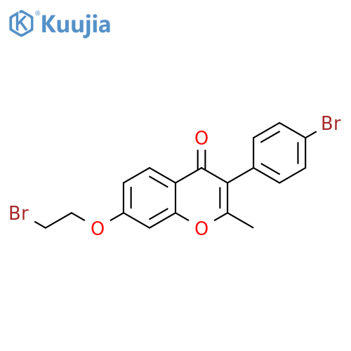 7-(2-bromoethoxy)-3-(4-bromophenyl)-2-methyl-4H-chromen-4-one structure