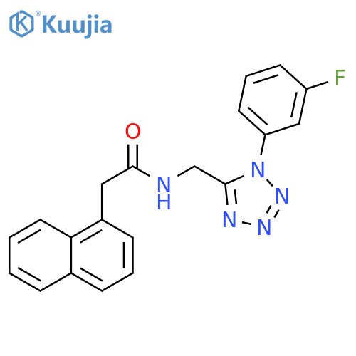 N-{1-(3-fluorophenyl)-1H-1,2,3,4-tetrazol-5-ylmethyl}-2-(naphthalen-1-yl)acetamide structure