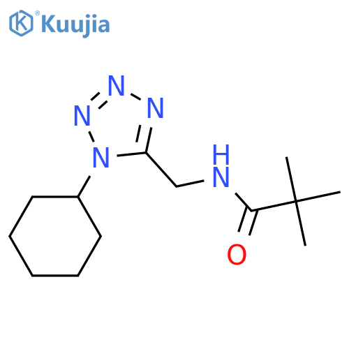 N-(1-cyclohexyl-1H-1,2,3,4-tetrazol-5-yl)methyl-2,2-dimethylpropanamide structure