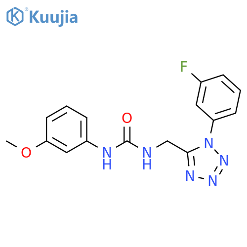 3-{1-(3-fluorophenyl)-1H-1,2,3,4-tetrazol-5-ylmethyl}-1-(3-methoxyphenyl)urea structure