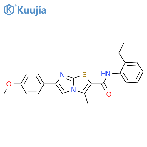 N-(2-ethylphenyl)-6-(4-methoxyphenyl)-3-methylimidazo2,1-b1,3thiazole-2-carboxamide structure