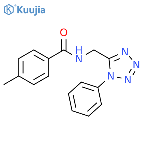 4-methyl-N-(1-phenyl-1H-1,2,3,4-tetrazol-5-yl)methylbenzamide structure