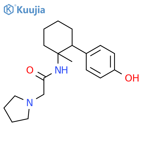1-Pyrrolidineacetamide, N-[2-(4-hydroxyphenyl)-1-methylcyclohexyl]- structure