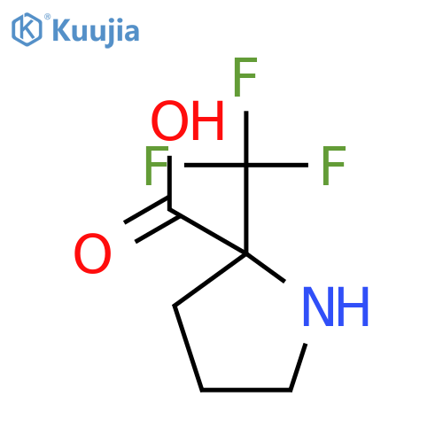 (2R)-2-(trifluoromethyl)pyrrolidine-2-carboxylic acid structure