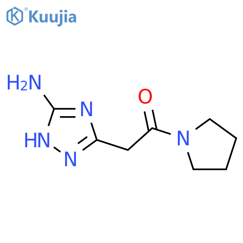 3-2-oxo-2-(1-pyrrolidinyl)ethyl-1H-1,2,4-triazol-5-amine structure