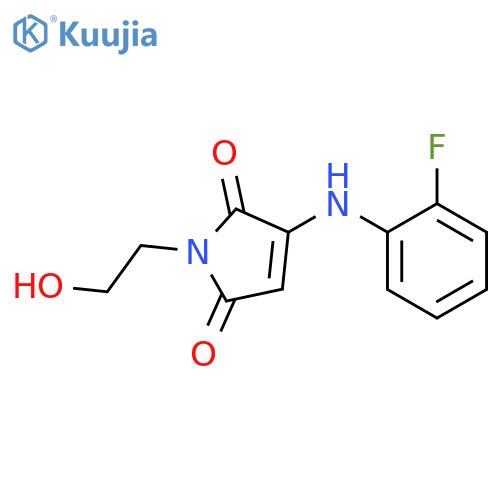 3-(2-fluorophenyl)amino-1-(2-hydroxyethyl)-2,5-dihydro-1H-pyrrole-2,5-dione structure