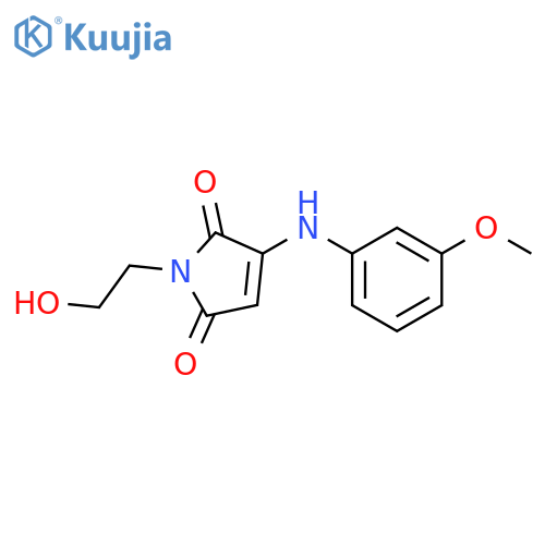 1-(2-hydroxyethyl)-3-(3-methoxyphenyl)amino-2,5-dihydro-1H-pyrrole-2,5-dione structure