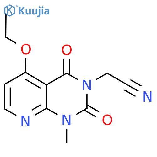 2-{5-ethoxy-1-methyl-2,4-dioxo-1H,2H,3H,4H-pyrido2,3-dpyrimidin-3-yl}acetonitrile structure