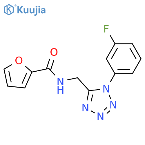 N-{1-(3-fluorophenyl)-1H-1,2,3,4-tetrazol-5-ylmethyl}furan-2-carboxamide structure