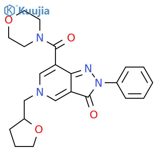 7-(morpholine-4-carbonyl)-5-(oxolan-2-yl)methyl-2-phenyl-2H,3H,5H-pyrazolo4,3-cpyridin-3-one structure