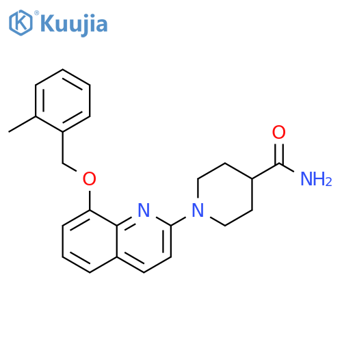 1-{8-(2-methylphenyl)methoxyquinolin-2-yl}piperidine-4-carboxamide structure