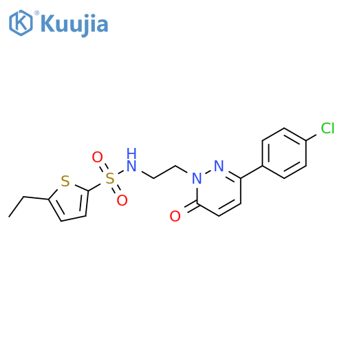 N-{2-3-(4-chlorophenyl)-6-oxo-1,6-dihydropyridazin-1-ylethyl}-5-ethylthiophene-2-sulfonamide structure