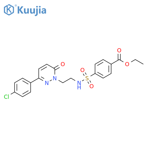 ethyl 4-({2-3-(4-chlorophenyl)-6-oxo-1,6-dihydropyridazin-1-ylethyl}sulfamoyl)benzoate structure