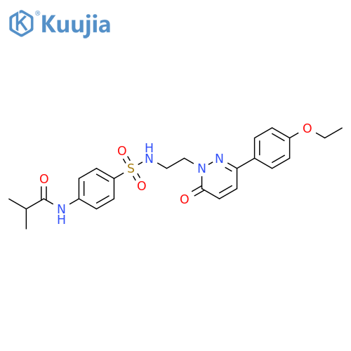 N-4-({2-3-(4-ethoxyphenyl)-6-oxo-1,6-dihydropyridazin-1-ylethyl}sulfamoyl)phenyl-2-methylpropanamide structure
