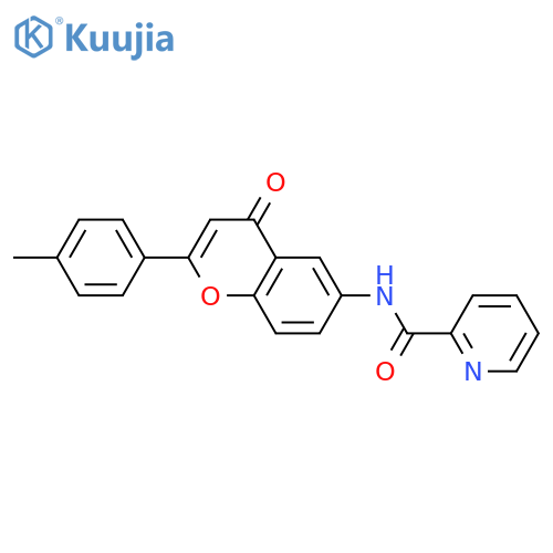 N-2-(4-methylphenyl)-4-oxo-4H-chromen-6-ylpyridine-2-carboxamide structure