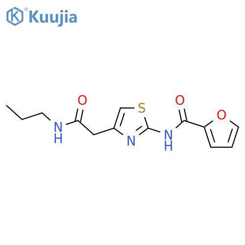 N-{4-(propylcarbamoyl)methyl-1,3-thiazol-2-yl}furan-2-carboxamide structure