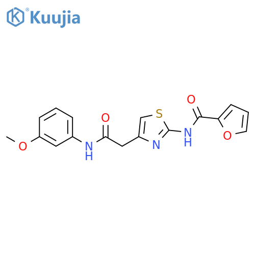 N-(4-{(3-methoxyphenyl)carbamoylmethyl}-1,3-thiazol-2-yl)furan-2-carboxamide structure